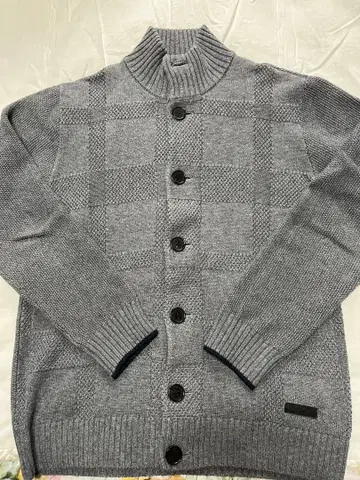 BLACK LABEL 체크 무늬 니트 가디건