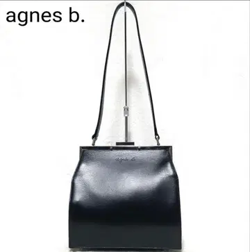 agnes b. 숄더백 블랙 가마구치 디자인
