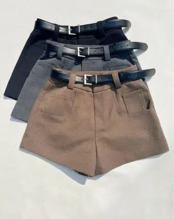 벌스데이 바쉬 BELT BASIC SHORT PANTS