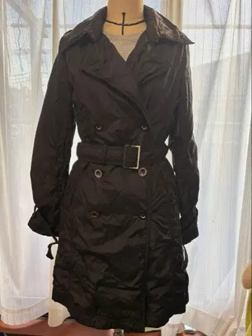 토네이도 마트 자켓 코트 블랙 허리 벨트 포함