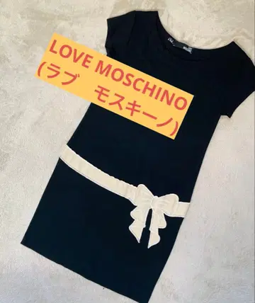 LOVE MOSCHINO 블랙 리본 원피스