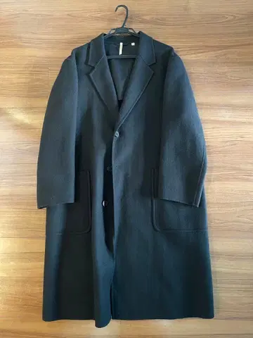 유니클로 U 블랙 체스터 코트