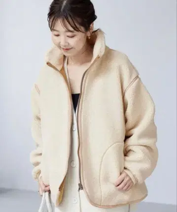 plage 리버서블 보아 블루종 38