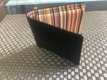 Paul Smith 이단 접이식 지갑 블랙/스트라이프