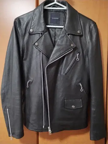 RAGEBLUE 블랙 가죽 더블 라이더 자켓 사이즈 M