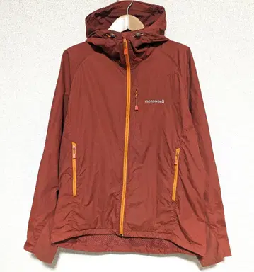 속기모 라이트쉘 후드티 남성용 M 나일론 후드티 주홍색 몽벨