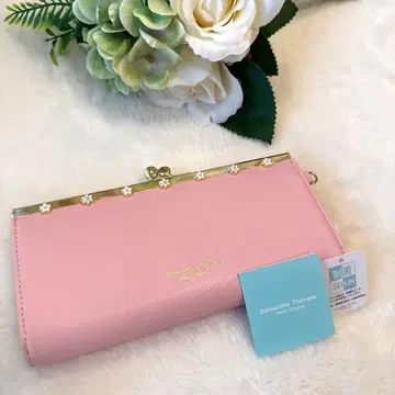 새상품 사만다 타바사 쁘띠 초이스 장지갑 가마구치 가죽 핑크