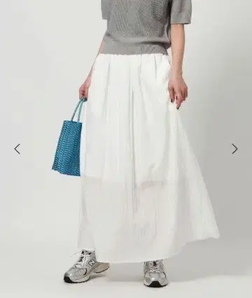 BEAUTY&YOUTH 플레어 롱 스커트 M 화이트