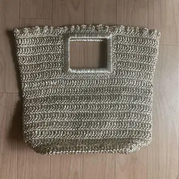 미사용 이탈리아제 caterina bertini 크로셰 바구니 백 골드