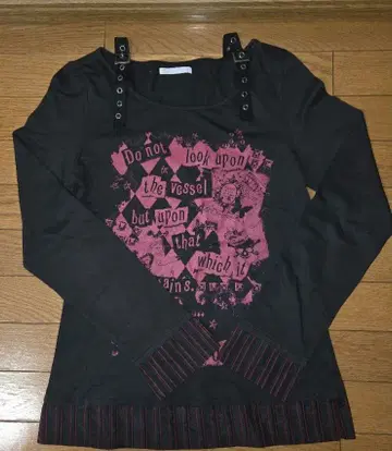 PUTUMAYO 블랙핑크 그래픽 긴팔 T셔츠