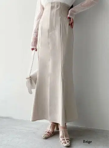 COCODEAL 레이스업 머메이드 스커트