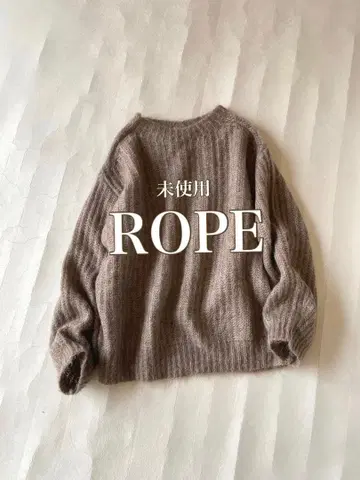 미사용 로페 ROPE 램스울 블렌드 모헤어 니트