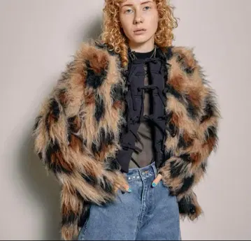 MAISON SPECIAL 레오파드 무늬 긴팔 가디건