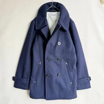 구제 의류 Trombones 트롬본 P코트 네이비 미들 밀리터리