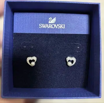 스와로브스키 하트형 귀걸이 (양쪽 귀용)