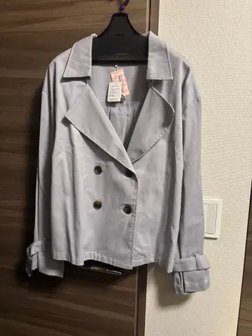 새상품 3L 더블 브레스트 트렌치 스프링 코트