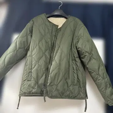 TAION 리버서블 자켓 보아 x 퀼팅 카키 S