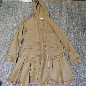 axes femme 얇은 코트 카키색