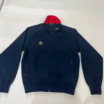 adidas 네이비/레드 풀 집업 저지