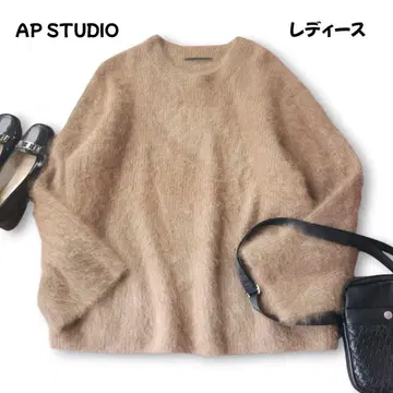 AP STUDIO 라이트 퍼 스웨터 울 100% M~L 컨디션 최상