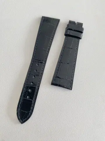 파텍 필립 블랙 샤이니 악어 가죽 벨트 중고