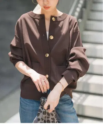 워셔블 크루넥 가디건