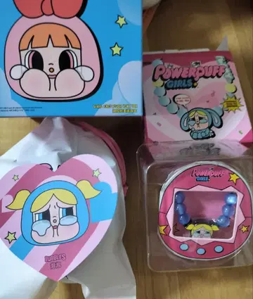 POPMART CRYBABY 파워퍼프걸 봉제 인형 스트랩