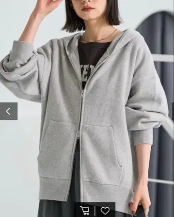 FREAK'S STORE 맨투맨 라이트 지퍼 니트 그레이