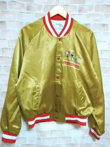 NFL 49ers USA제 초크라인 충전솜 없음 나일론 바시티 자켓