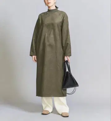 BEAUTY&YOUTH 스웨이드라이크 백슬릿 원피스