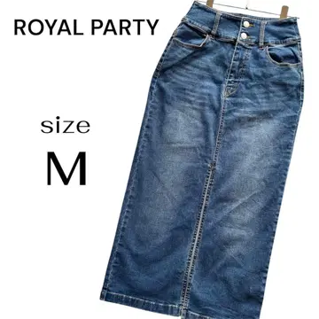 로얄 파티 ROYAL PARTY 스트레치 데님 스커트 슬릿