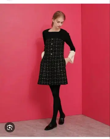 2024년 겨울 LOULOU WILLOUGHBY 체크 무늬 미니 원피스