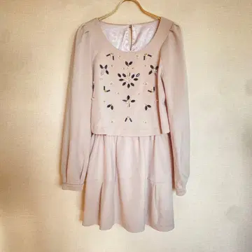 ROYAL PARTY 비쥬 핑크 베이지 사이즈 [38] A라인 원피스