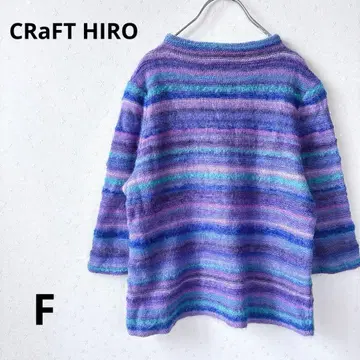 CRAFT HIRO 크라프트 히로 컬러풀 보더 무늬 니트 스웨터 알파카