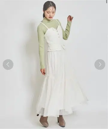 [ 가장 빠른 당일 배송 ] 트위드 뷔스티에 x 튤 점프스커트