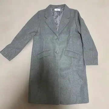 그레이 체스터 코트 울 혼방