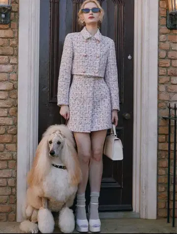 eimy 핑크 계열 트위드 셋업