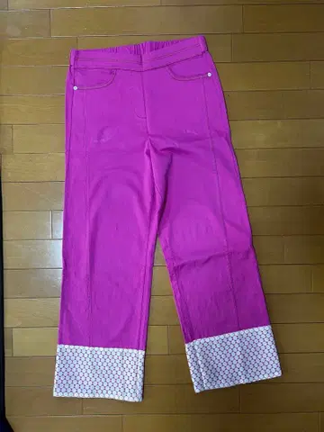 m sugawara 프렌치풍 핑크 9부 팬츠 핑크