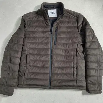 ZARA 퀼팅 자켓 스웨이드 다크 브라운 M 사이즈