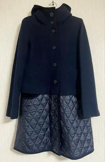 레리안 이소재 도킹 2way 자켓 코트 네이비