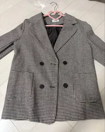 Treat urself 하운드투스 체크 패턴 테일러드 자켓