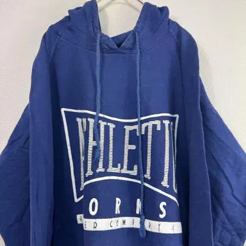 ATHLETIC WORKS 후드 부착 로고 후드티 파랑 블루