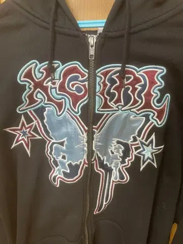 xgirl BUTTERFLY ZIP UP HOODIE