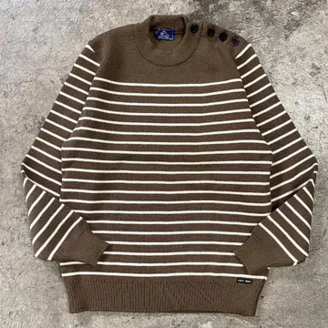 SAINT JAMES 세인트 제임스 어깨 버튼 보더 스웨터 S