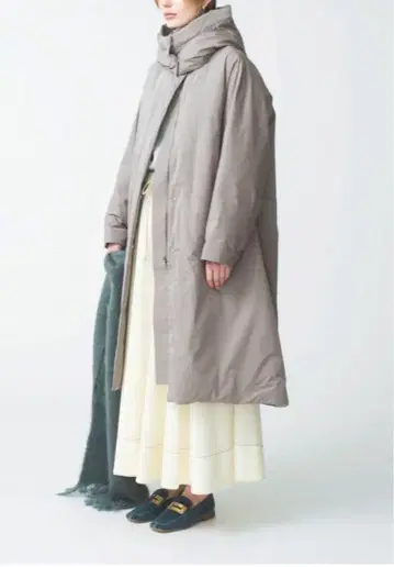 에부르 데님 라이크 울 서큘러 스커트