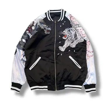 스카잔 대형 4신 자수 용 호랑이 주작 현무