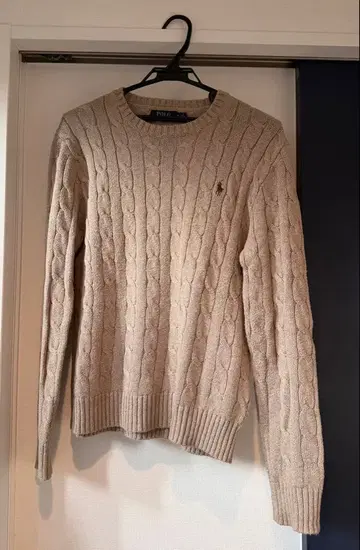 POLO 케이블 니트 스웨터 XS(남성용) 베이지