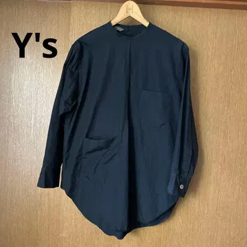 Y's 블라우스 네이비 디자인 셔츠 와이즈