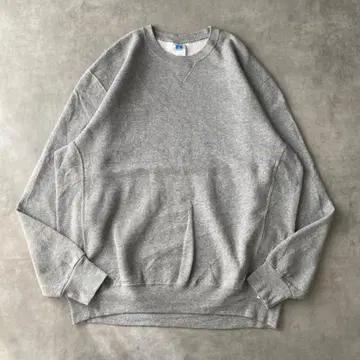 러셀 애슬레틱 맨투맨 구제 의류 로고 XL 그레이 12596