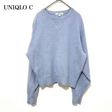 유니클로C 유니클로씨 스무스 코튼 크루넥 스웨터 블루 S